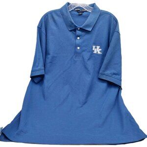 University Of Kentucky Blue Polo Shirt Size Large Pima Cotton